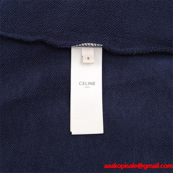 CELINE セリーヌ コピー 2025秋冬 ネイビー 話題必至 カジュアル端正 パーカー