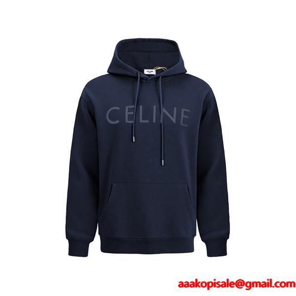 CELINE セリーヌ コピー 025秋冬 ネイビー 人気強化 ベーシック 上質 パーカー