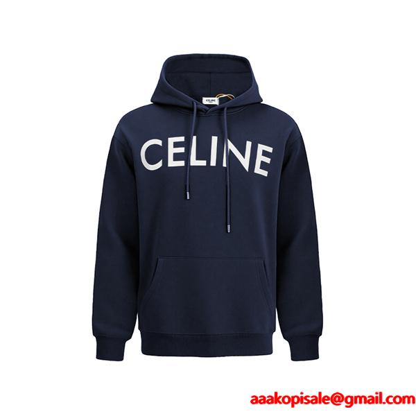 秋冬 ブラック 売れ筋 端正モード感 シック魅力 CELINE セリーヌスーパー コピー パーカー