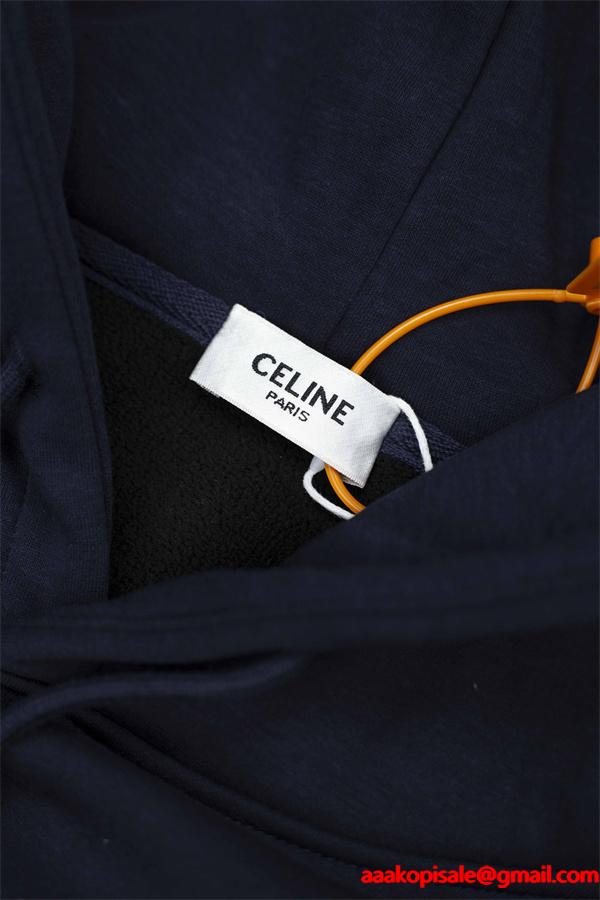 秋冬 ブラック 売れ筋 端正モード感 シック魅力 CELINE セリーヌスーパー コピー パーカー