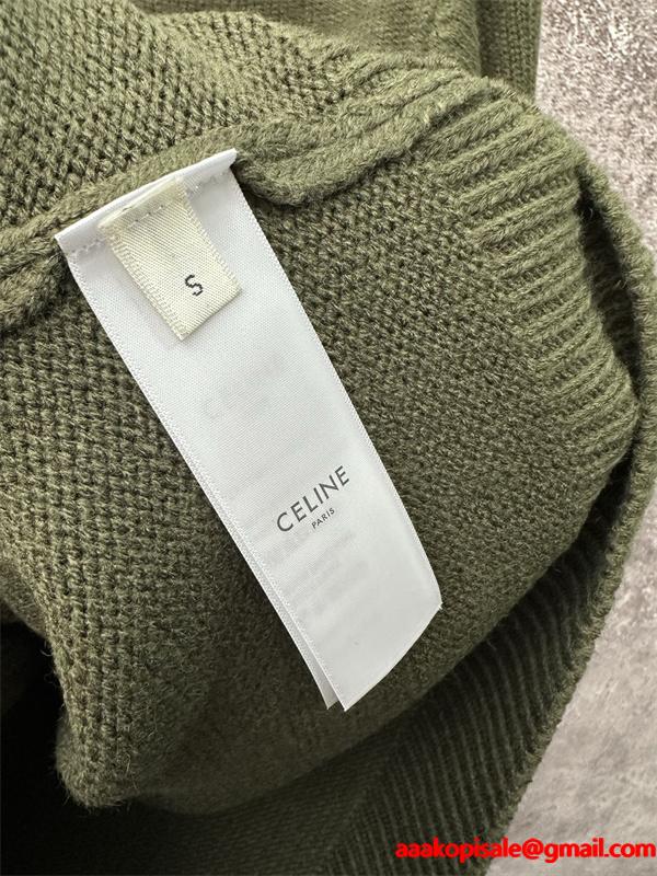 CELINE セリーヌ コピー ブラック 注目度上昇 ヴィンテージ調 大人映え ニット セーター