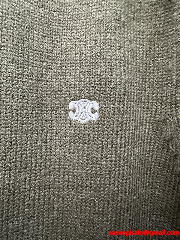 CELINE セリーヌ コピー ブラック 注目度上昇 ヴィンテージ調 大人映え ニット セーター