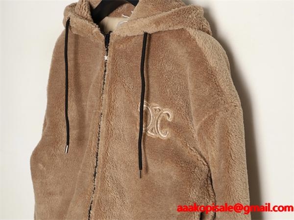 CELINE セリーヌ コピー 希少 上質ウォームタッチ 立体シルエット ジャケット