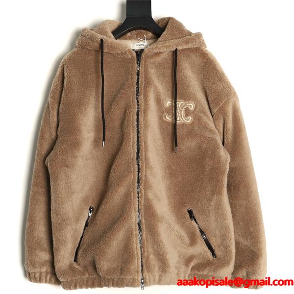 CELINE セリーヌ コピー 希少 上質ウォームタッチ 立体シルエット ジャケット
