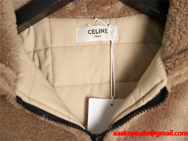 CELINE セリーヌ コピー 希少 上質ウォームタッチ 立体シルエット ジャケット