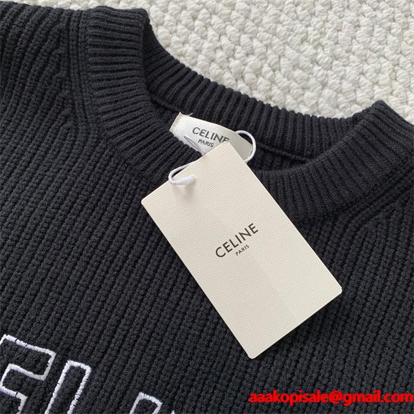 秋冬 ネイビー 売れ筋 柔らか質感 センス溢れる CELINE セリーヌ コピー セーター
