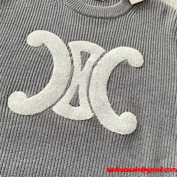 CELINE セリーヌ 偽物 秋冬 ネイビー 人気拡大中 存在感抜群 ニットセーター