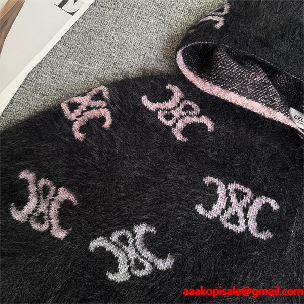 秋冬 クリーム色 注目爆上げ やわらか上質 CELINE セリーヌ コピー ニット帽