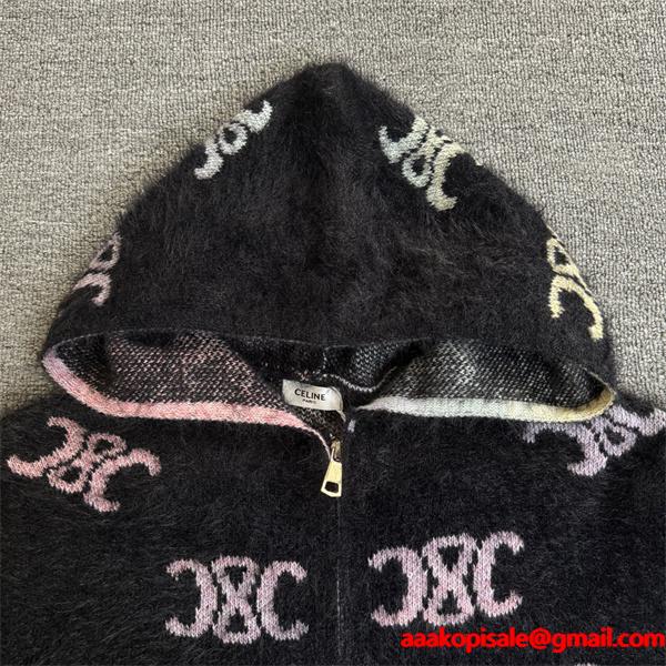 秋冬 クリーム色 注目爆上げ やわらか上質 CELINE セリーヌ コピー ニット帽
