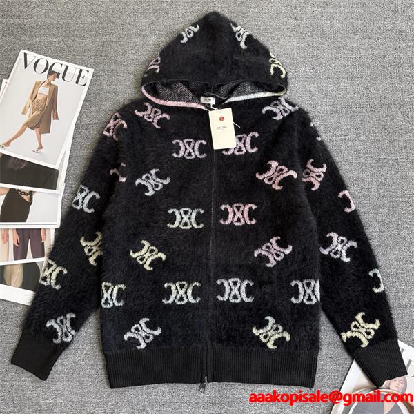 秋冬 クリーム色 注目爆上げ やわらか上質 CELINE セリーヌ コピー ニット帽