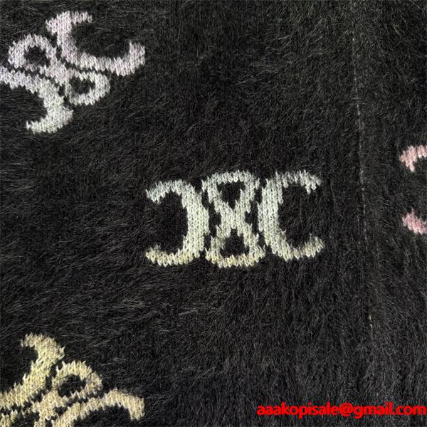 秋冬 クリーム色 注目爆上げ やわらか上質 CELINE セリーヌ コピー ニット帽