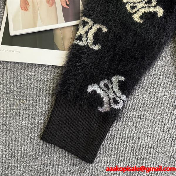 秋冬 クリーム色 注目爆上げ やわらか上質 CELINE セリーヌ コピー ニット帽