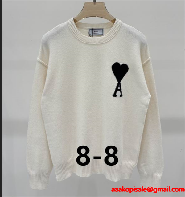 ❤AMI PARISアミ パリスセーターコピー2025-2026秋冬トレンドカジュアルなスタイル