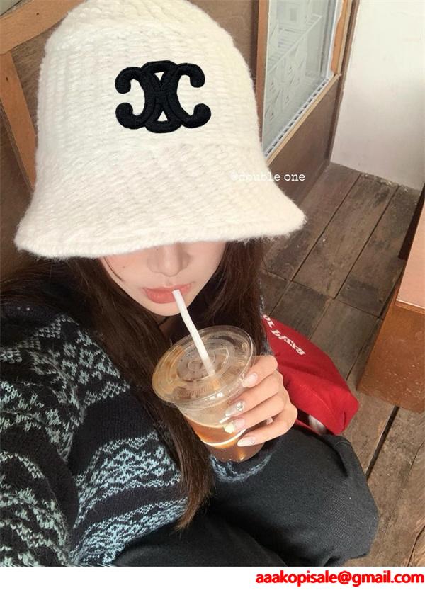 秋冬 人気急上昇 上品カジュアル 立体 CELINE セリーヌ コピー ニット帽  