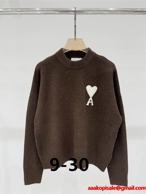 人気3色❤AMI PARIS❤アミ パリスセーターコピー2025-2026トレンドレディースファッション秋冬