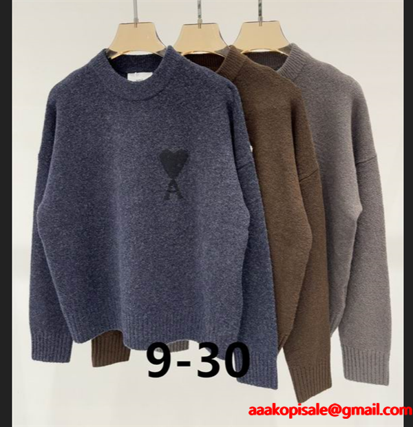 人気3色❤AMI PARIS❤アミ パリスセーターコピー2025-2026トレンドレディースファッション秋冬