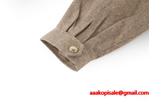 MIUMIU ミュウミュウ コピー 2025年秋冬 ヘリンボーン素材 きれいめミリタリー 大人 ジャケット