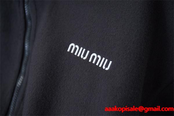 シンプル＆ミニマル 上質フリース ジップアップ ジャケット MIUMIU ミュウミュウ コピー