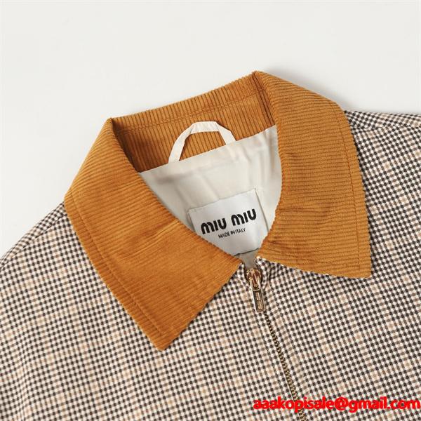 MIUMIU ミュウミュウ コピー 2025年秋冬 クラシック 上品 配色カラー ジャケット