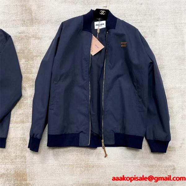 秋冬コーデ ミニマルデザイン 大人カジュアル MIUMIU ミュウミュウ コピー ジャケット