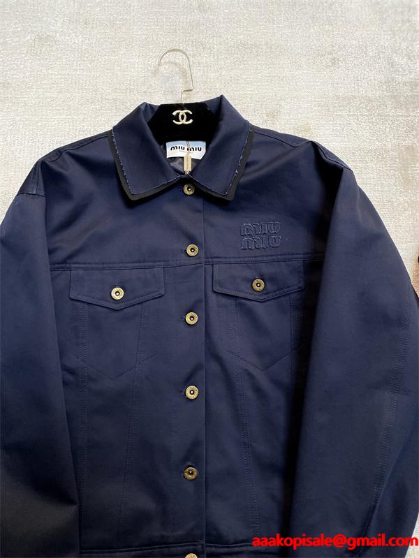 2025年秋冬 クラシックワーク 上品 カジュアル ジャケット MIUMIU ミュウミュウ 偽物