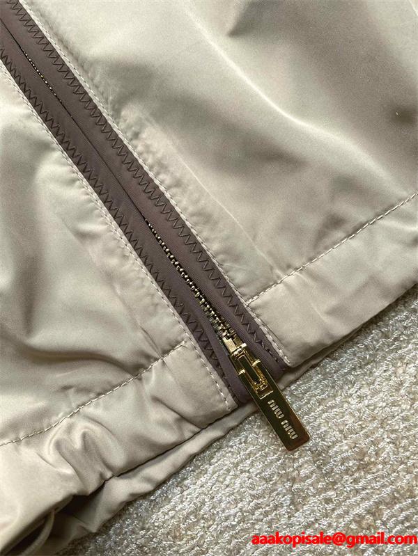 2025年秋冬 新作 上質ナイロン 防風フード付き MIUMIU ミュウミュウ コピー ジャケット