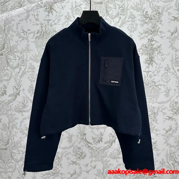 MIUMIU ミュウミュウ コピー 数量限定 モード系 ショート丈 ジャケット 秋冬対応