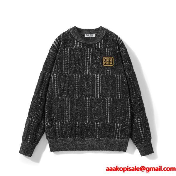 2025年秋冬 人気 上質素材 保温 MIUMIU ミュウミュウ スーパーコピー ニットセーター