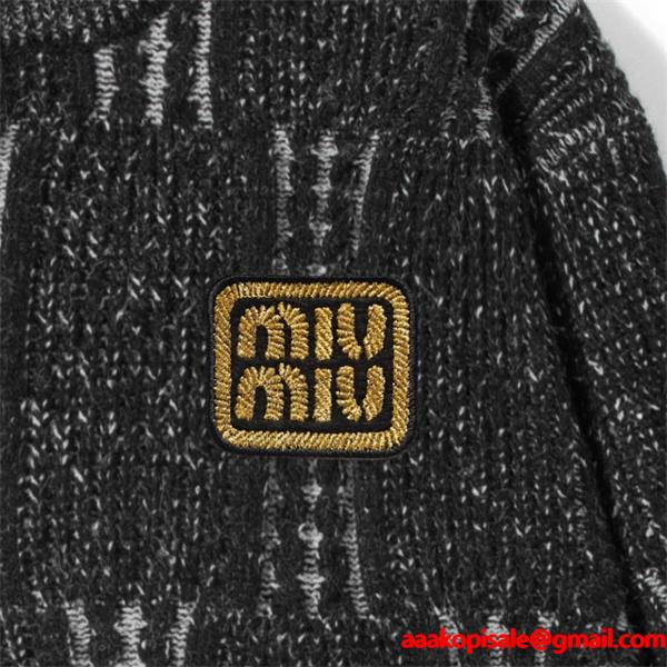 2025年秋冬 人気 上質素材 保温 MIUMIU ミュウミュウ スーパーコピー ニットセーター