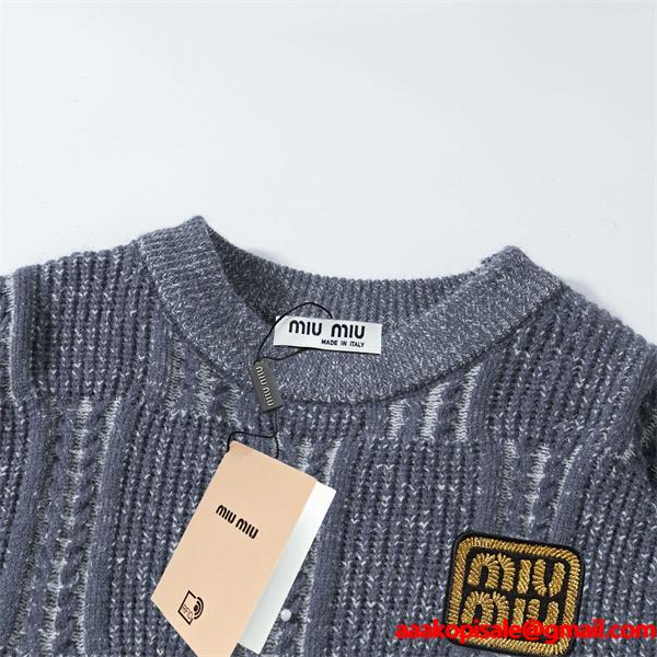 2025年秋冬 人気 上質素材 保温 MIUMIU ミュウミュウ スーパーコピー ニットセーター