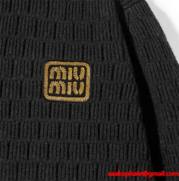 人気 上質素材 保温ニット 着心地抜群 秋冬コーデ MIUMIU ミュウミュウ コピー