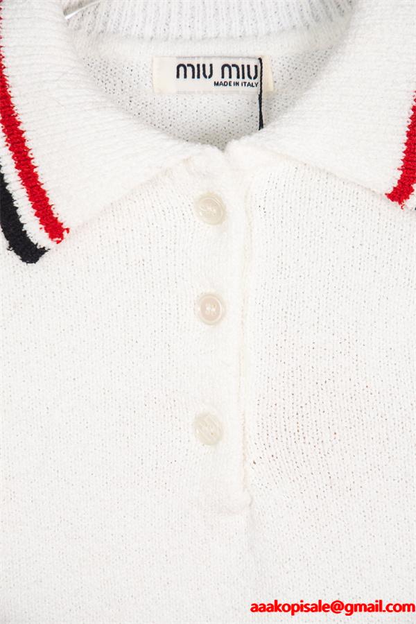 MIUMIU ミュウミュウ コピー 2025年秋冬 定番 上品 ポロニット 肌触り良好