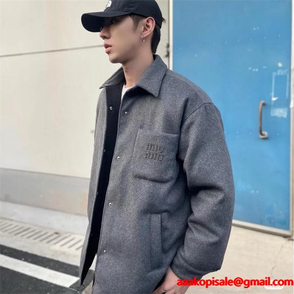 売れ筋 大人カジュアル ジャケット 保温仕様 MIUMIU ミュウミュウ スーパーコピー