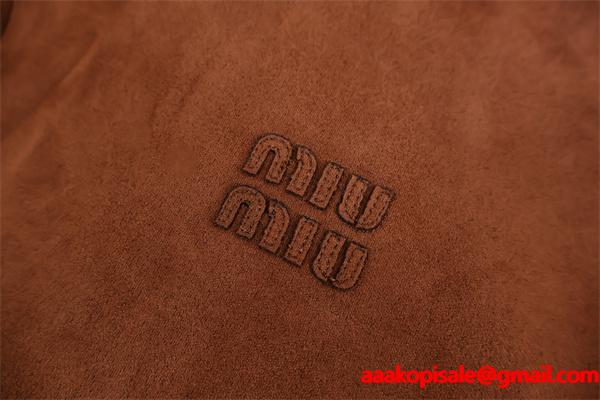 大人ヴィンテージ 温もり ブラウン ムートン MIUMIU ミュウミュウ コピー ジャケット イチオシ