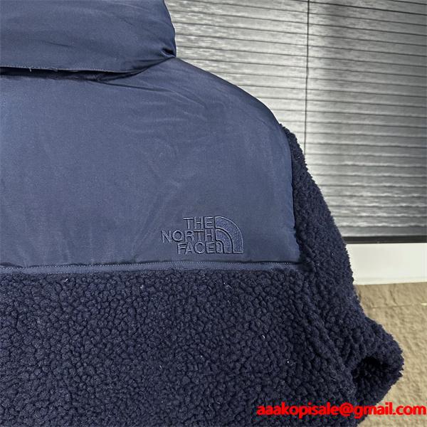 THE NORTH FACE 激安 シェルパフリース 切替 ダウンジャケット メンズ レディース 隠しフード 700相当 高保温 YKKジップ 冬用