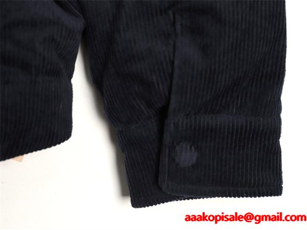 落ち着き感 起毛素材 ネイビー コーデュロイ MIUMIU ミュウミュウ コピー ジャケット 定番