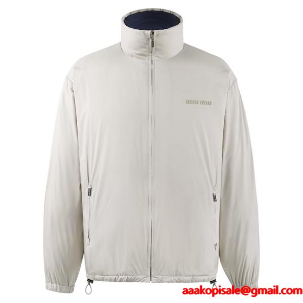 2025秋冬 シンプル アイボリー スタンド MIUMIU ミュウミュウ スーパーコピー ジャケット 人気