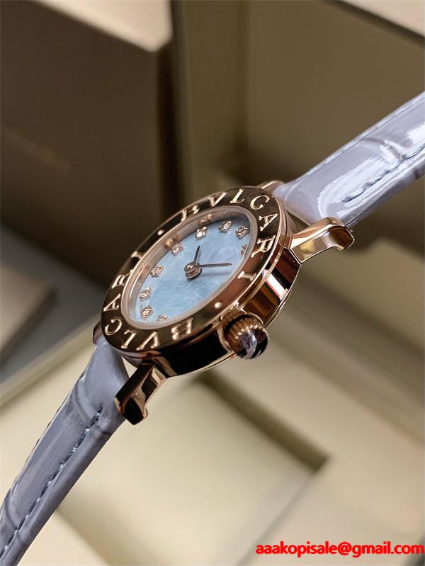 BVLGARI ブルガリ コピー クォーツムーブメント 防水 26mm レディース向け ダイヤモンドインデックス