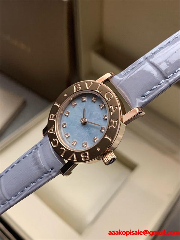 BVLGARI ブルガリ コピー クォーツムーブメント 防水 26mm レディース向け ダイヤモンドインデックス