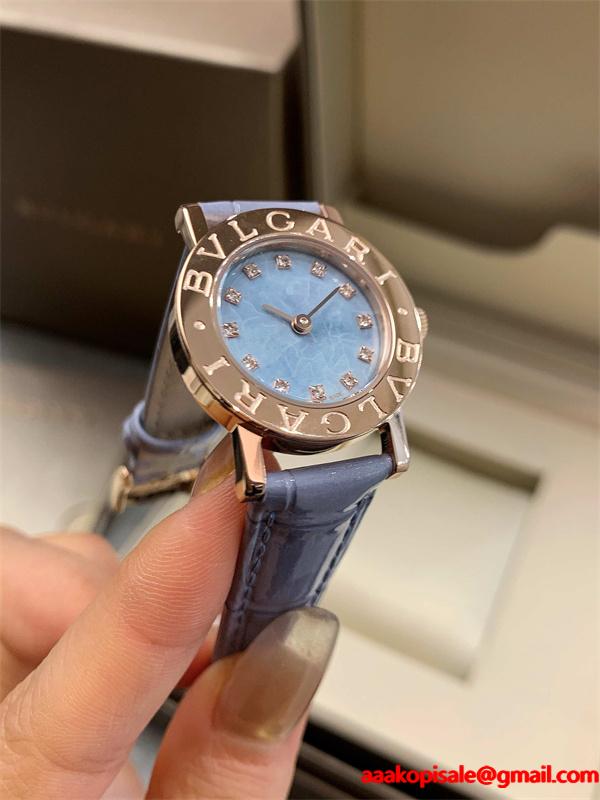 BVLGARI ブルガリ コピー クォーツムーブメント 防水 26mm レディース向け ダイヤモンドインデックス
