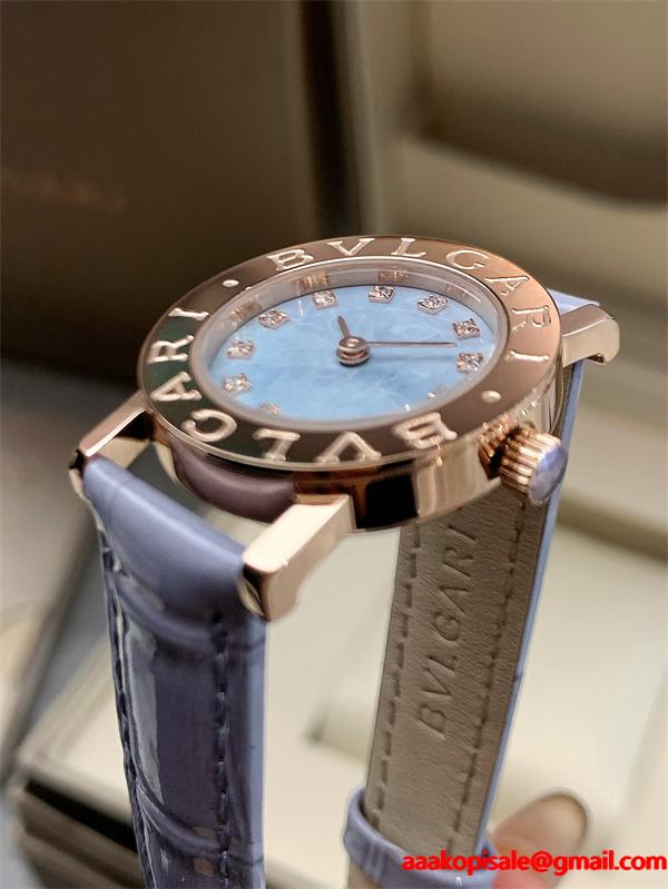 BVLGARI ブルガリ コピー クォーツムーブメント 防水 26mm レディース向け ダイヤモンドインデックス