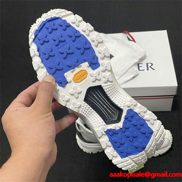 MONCLER メンズ／レディース ロゴ トレイルスニーカー 厚底 グリップソール 軽量 クッション性 アウトドア＆タウンユース対応