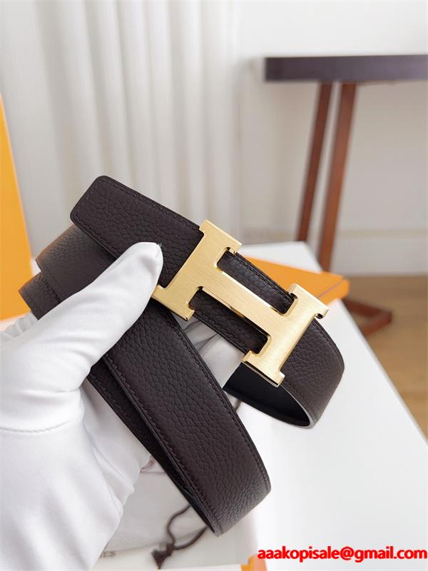 ❤エルメスベルトコピー☆Hermès人気ファッション 100％品質保証3.2cmメンズコーヒー色希少新作