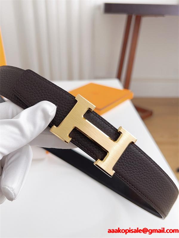 ❤エルメスベルトコピー☆Hermès人気ファッション 100％品質保証3.2cmメンズコーヒー色希少新作