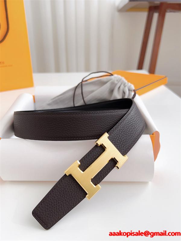 ❤エルメスベルトコピー☆Hermès人気ファッション 100％品質保証3.2cmメンズコーヒー色希少新作