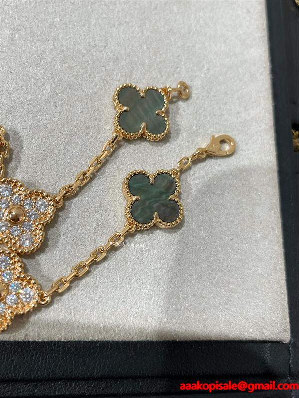 ブレスレット マザーオブパール ダイヤ調 高級感 華奢  VCA ヴァン ヴァン クリーフ＆アーペル コピー