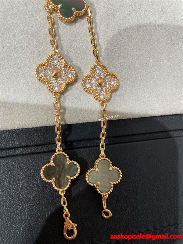 ブレスレット マザーオブパール ダイヤ調 高級感 華奢  VCA ヴァン ヴァン クリーフ＆アーペル コピー