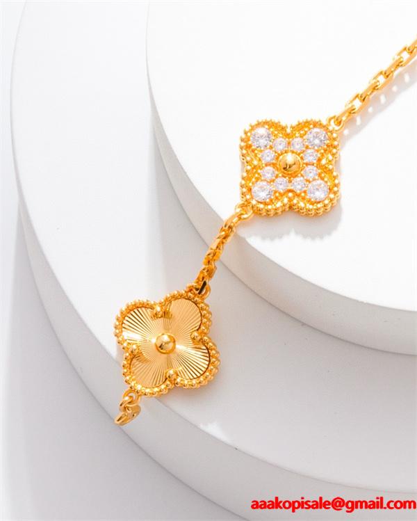 ブレスレット ゴールド ダイヤ調 きらめき ラグジュアリー VCA ヴァン ヴァン クリーフ＆アーペル コピー