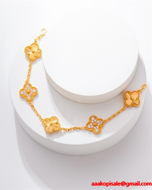 ブレスレット ゴールド ダイヤ調 きらめき ラグジュアリー VCA ヴァン ヴァン クリーフ＆アーペル コピー