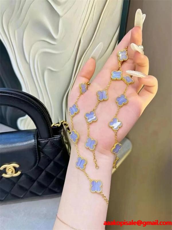 ブレスレット VCA ヴァン ヴァン クリーフ＆アーペル コピー ブルー シェル調 ゴールド 爽やか フェミニン